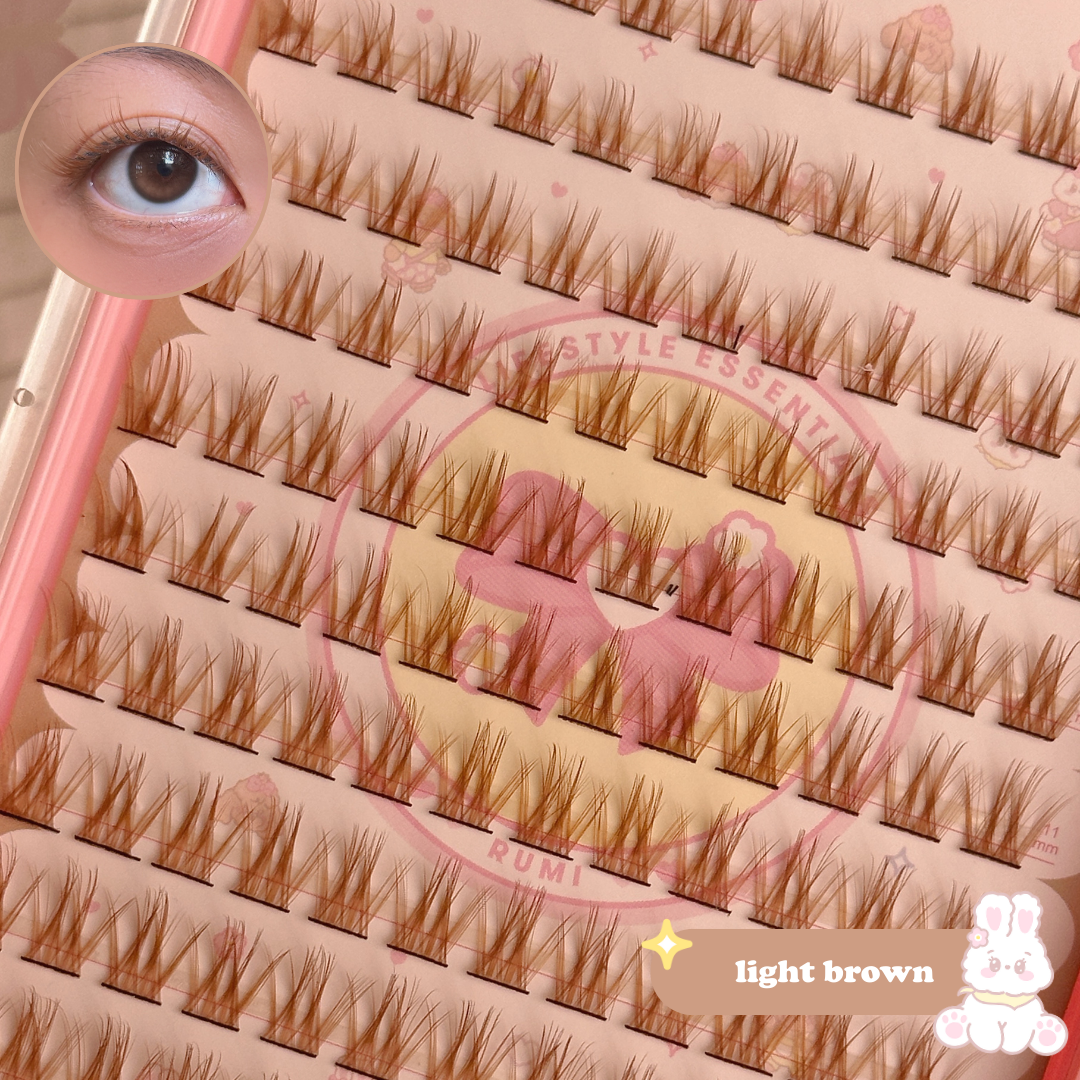 100pcs BROWN lash clusters