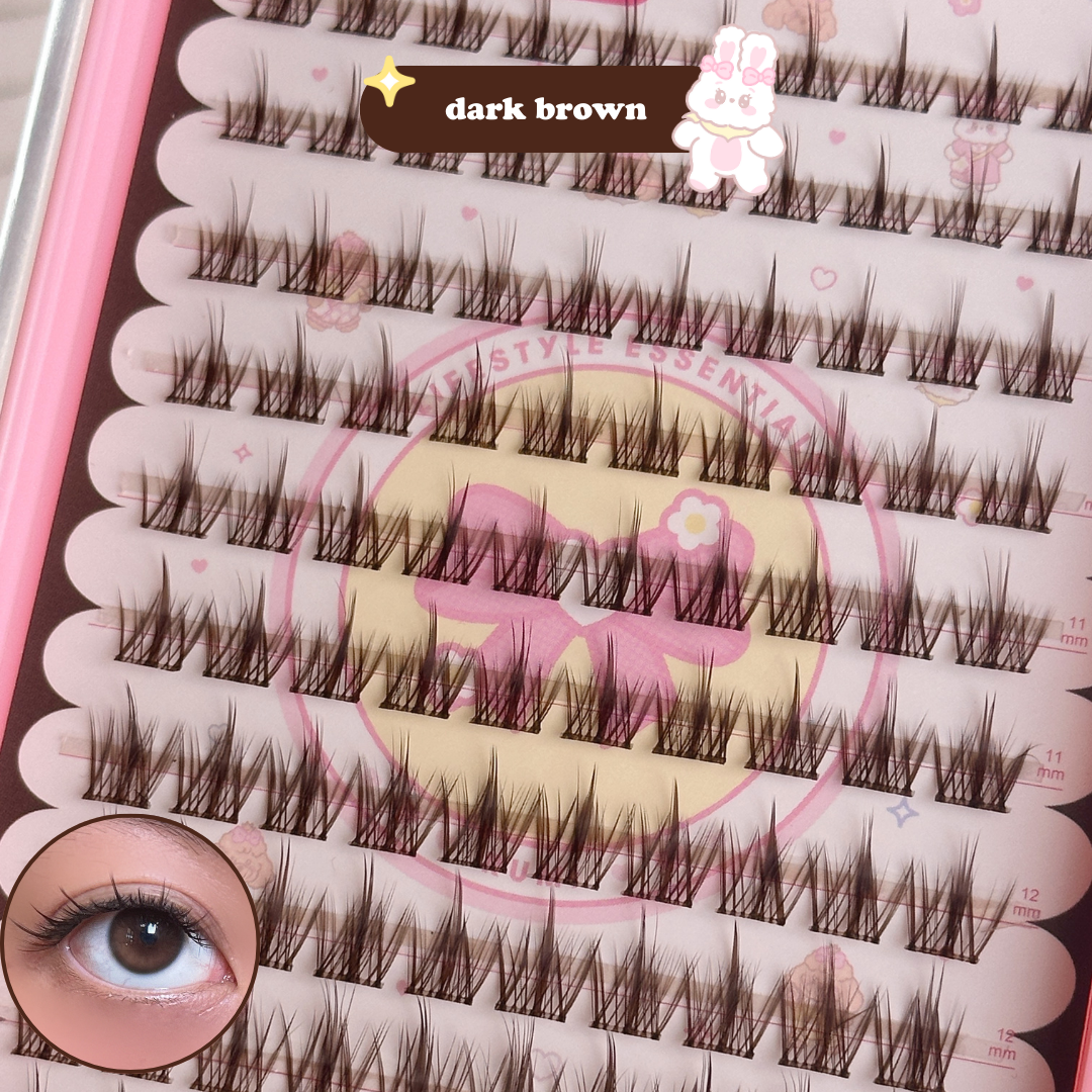 100pcs BROWN lash clusters