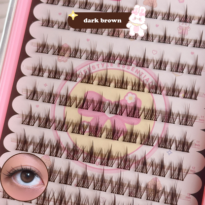 100pcs BROWN lash clusters