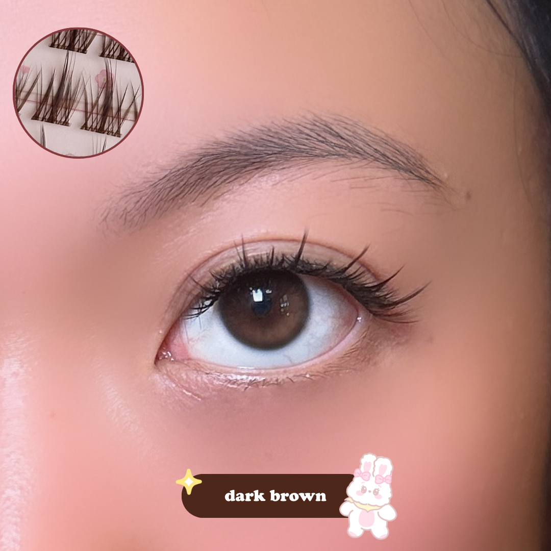 100pcs BROWN lash clusters