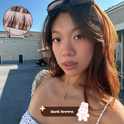 100pcs BROWN lash clusters