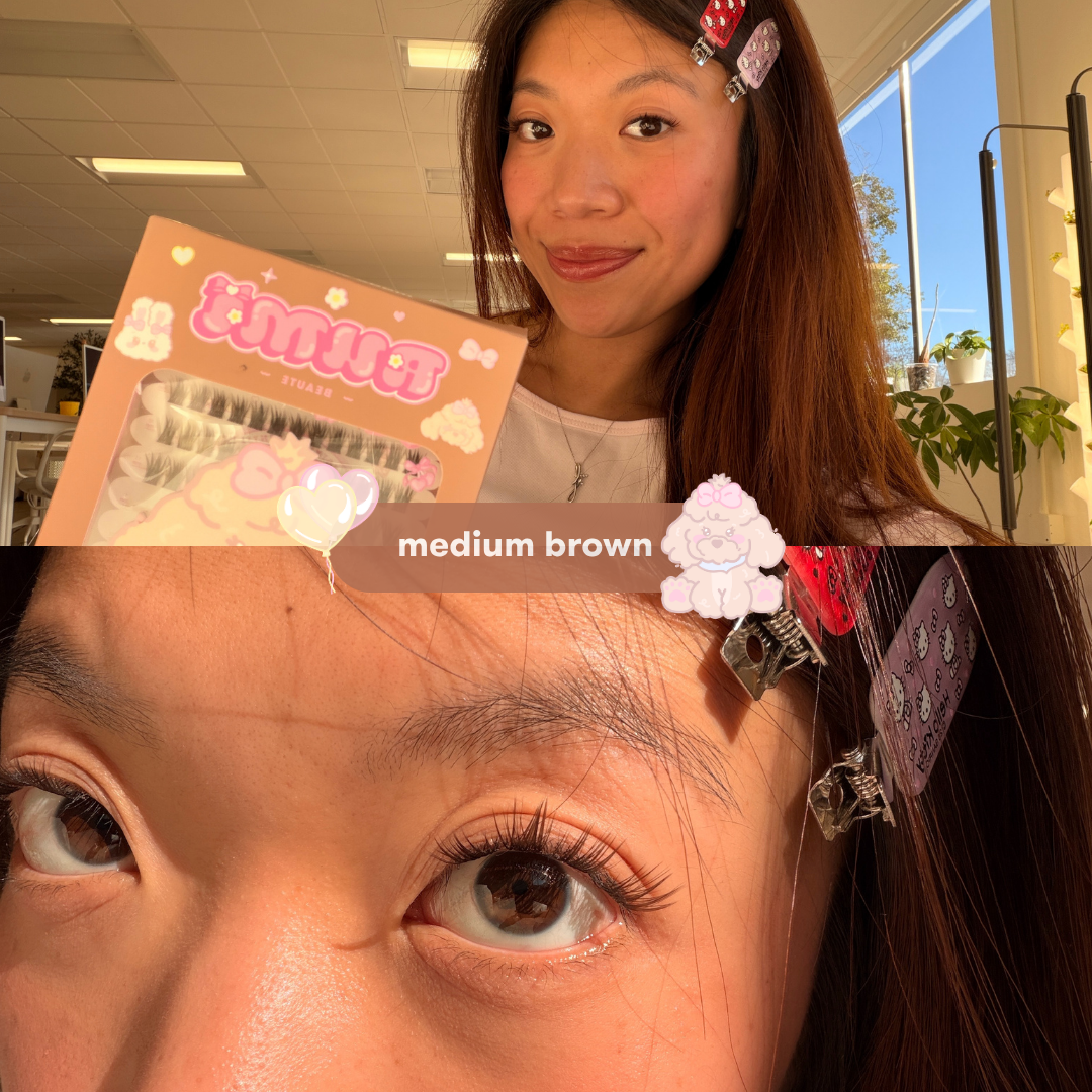 100pcs BROWN lash clusters
