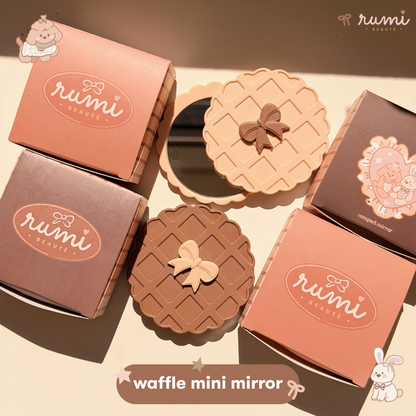 waffle mini pocket mirror