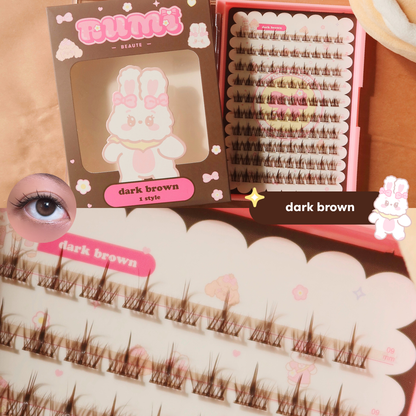 100pcs BROWN lash clusters
