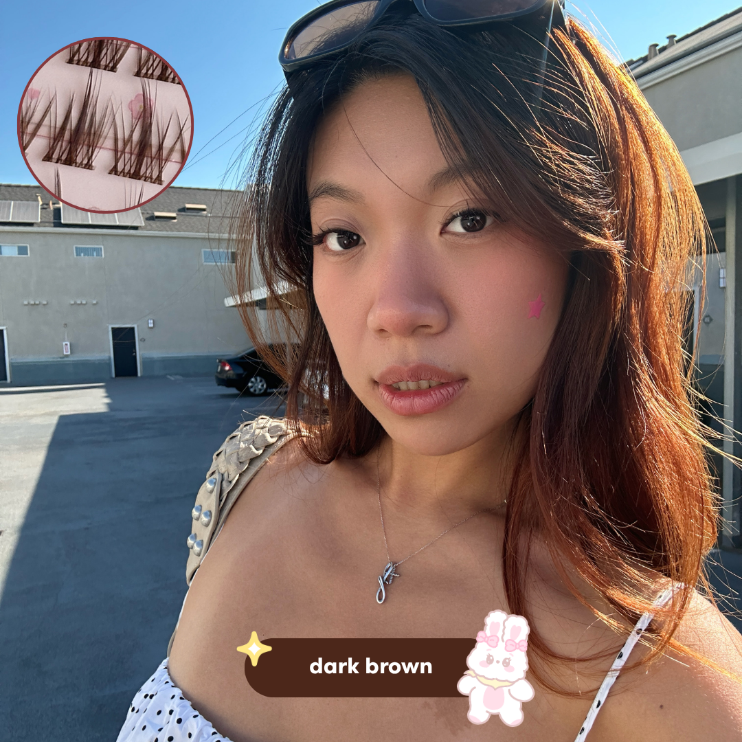 100pcs BROWN lash clusters