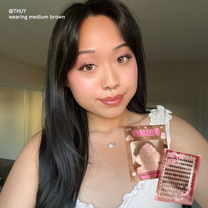 100pcs BROWN lash clusters