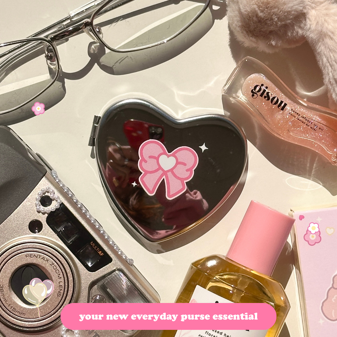cutie heart pocket mirror