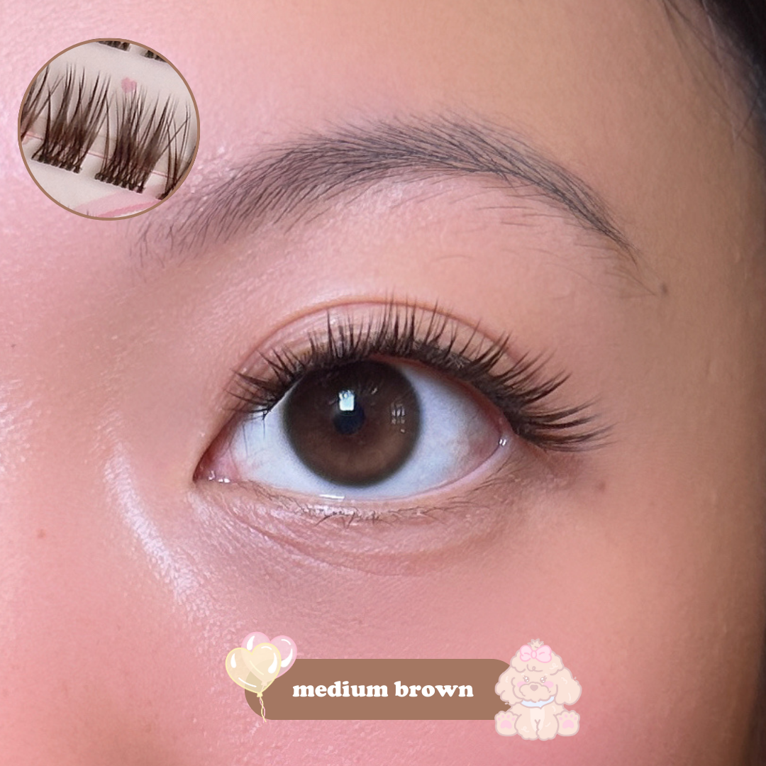 100pcs BROWN lash clusters
