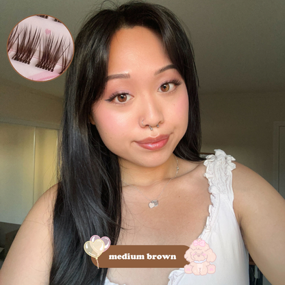 100pcs BROWN lash clusters