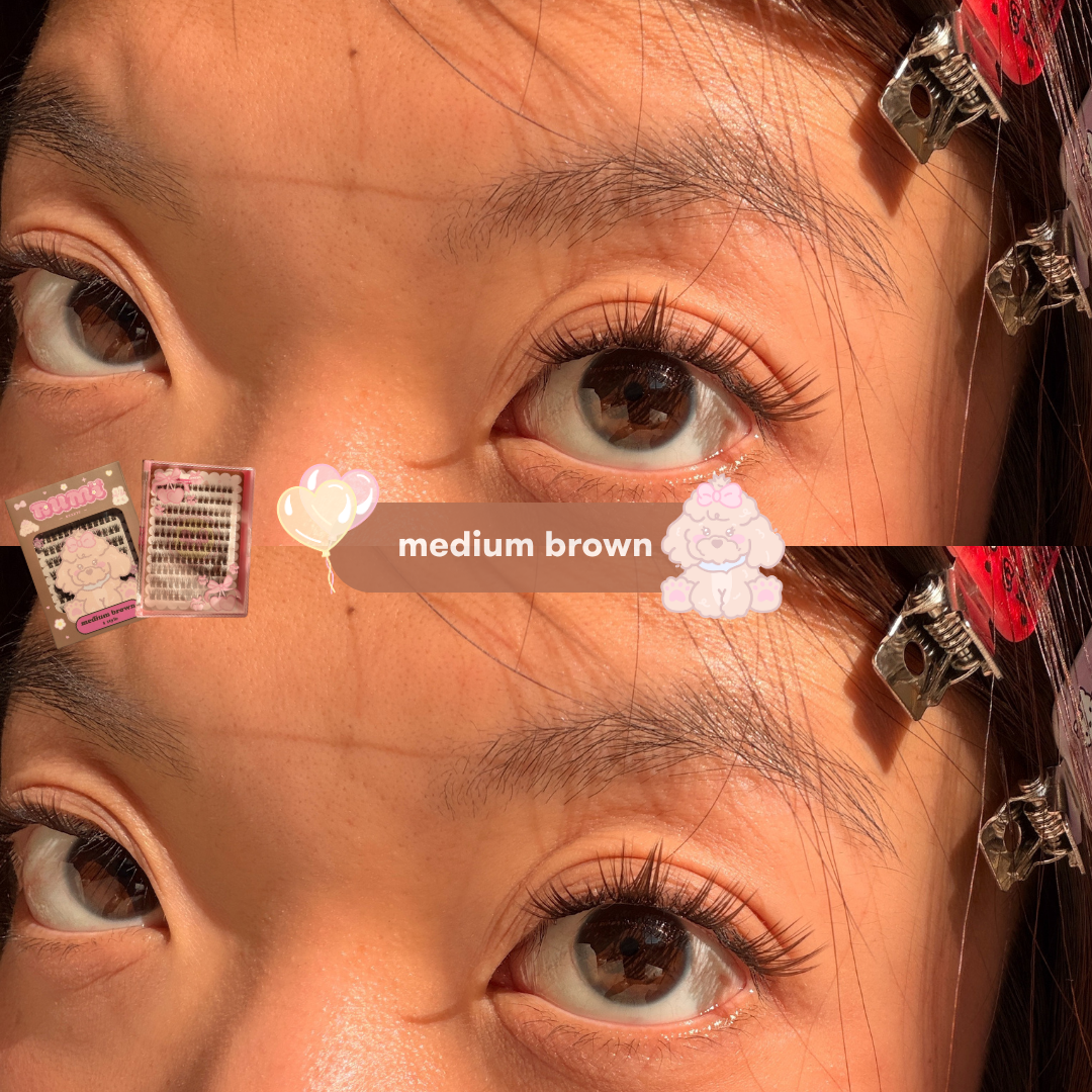100pcs BROWN lash clusters